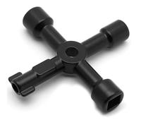 RAROUYI Clave De Llave Multifuncional De 4 Vías Llave Key Para La Llave De Apertura Del Armario De La Caja Del Medidor De Agua Eléctrica Del Gabinete (Negro)