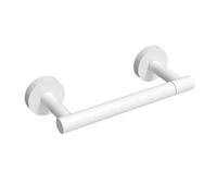 RARXTR Portarrollos para papel higiénico blanco de acero inoxidable SUS304, doble poste pivotante, montado en la pared para baño, autocaravanas, acabado de latón cepillado