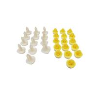 RAS - Kit de clips para panel de puerta con 13 pasadores blancos y 16 pasadores amarillos para Nissan Interstar desde 01-2004