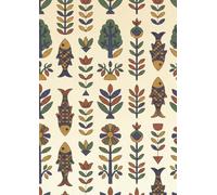 Rasa Paper Co. Indian Art Series: Madhubani Inspired Journal: 100 Pages, 6.12 x 8.65 inch size, Lined Notebook for Journaling and Mindful Writing