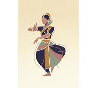Rasa Paper Co. Indian Classical Dance Series: Bharatanatyam Inspired Journal: 100 Pages, 7 x 10 inch size, Lined Notebook for Journaling, Mindful Writing and Creative Thoughts