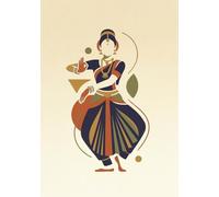 Rasa Paper Co. Indian Classical Dance Series: Bharatanatyam Inspired Journal: 100 Pages, 7 x 10 inch size, Lined Notebook for Journaling, Mindful Writing and Creative Thoughts