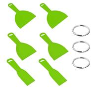 Rasador Verde De 6 Piezas, Anillo De Llave De 3 Piezas, Raspador De Plástico Multifunción, Raspador De Calafateo De Bricolaje, Raspador Reutilizable, Herramienta De Raspador De Pared De Arte