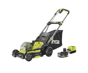 Rasaerba A Spinta 18v - Ryobi - Taglio ? 40 Cm - Raccolta E Mulching - 1 Batteria 18v 5 Ah + 1 Caricabatteria