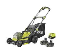 Rasaerba A Spinta 18v - Ryobi - Taglio ? 40 Cm - Raccolta E Mulching - 2 Batterie 18v 4 Ah + 1 Caricabatterie