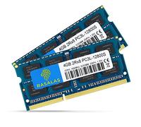 Rasalas 8GB Kit 2 x 4GB PC3-12800 DDR3L 1600MHz RAM SODIMM, 4GB 2Rx8 PC3L-12800S DDR3 1600 1.35V 204pin CL11 Upgrade Rank Laptop Memoria RAM