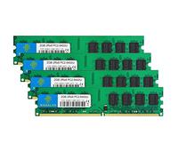 Rasalas DDR2 800 PC2-6400 8GB DDR2 Kit (4x2GB) DDR2-800 Udimm 2GB DDR2 Ram 2RX8 1.8V CL6 Non-ECC Unbuffered Desktop RAM Memory Modules