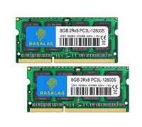 Rasalas DDR3 16GB 2x8GB RAM: DDR3 1600MHz PC3L-12800S Non ECC Unbuffered 1.35V CL11 2Rx8 Dual Rank SODIMM Laptop Memory Ram