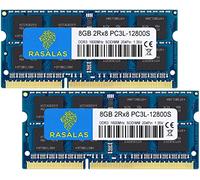 Rasalas DDR3 16GB Kit (2x8GB) DDR3 1600MHz PC3L-12800 16GB sin ECC sin búfer 1.35V CL11 2Rx8 Dual Rank SODIMM Laptop Memory Ram