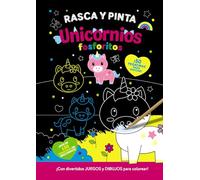 Rasca y pinta unicornios fosforitos