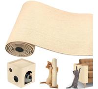 Rascador Adhesivo Sofa Gatos 30×100cm, SilverChry Tapete Autoadhesivo para Rascar Gatos, Tapete Rascador para Gatos, DIY Climbing Cat Scratcher Torres para Gatos para Gris Oscuro (Caqui)