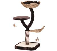 Rascador alto modelo Magnolia Natural con juguete colgante para gatos Croci