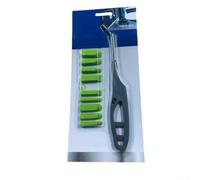 Rascador angular de pegamento de vidrio con 3 cabezales - Esparcidor de sellador y herramienta de acabado para baldosas de cerámica, baño, cocina, juntas de fregadero - 6.5R/10R/13R para placa (cartón