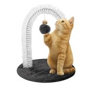 Rascador Autónomo Para Gatos,Masajeador Y Cepillo Para Aseo Felino - Poste Quitapelos Con Rascador Y Bola Interactiva Para Hogar