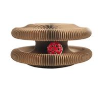 Rascador Circular para Gatos - Juguete Plegable con Pista De Bola | Accesorio para Mascotas Ejercicio Caza Simulación Estimulación Mental | Entrenamiento Juego Sala Hogar Exterior