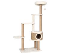 Rascador con plataformas y cueva para gatos color Beige