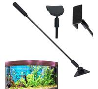 Rascador de acuario para tanques de, raspador de algas para tanque de | peces, removedor de pinceles de mango largo con cabezales intercambiables, herramienta para agua salada y agua dulce