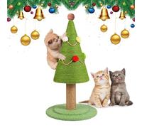 Rascador de árbol de Navidad para gatos, rascador de dibujos animados, estéticos de árbol de sisal natural, de compromiso para gatitos, gatos de interior, mascotas pequeñas, relajantes