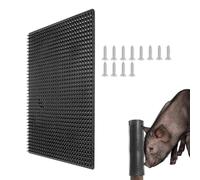 Rascador de aseo de caballos, tapete suave al tacto para ganado, almohadilla para aliviar la picazón de ganado y oveja, poste rascador de animales de granja para caballos, cabras y más