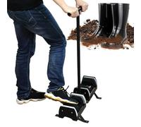 Rascador de botas y zapatos de alta resistencia con mango resistente y base de metal fija, fuerte poder de limpieza para eliminar el barro en la puerta delantera, jardín y uso al aire libre