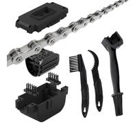 Rascador de cadena de bicicleta - 19 cm 7,4 pulgadas cepillo completo 3 piezas equipo de mantenimiento profesional | Mountain Road Bike Gear Plates Home Workshop Garage Use Drivetrain Cleaning Tool