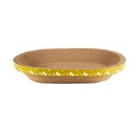 Rascador de Cartón para Gatos, Cama y Sofá Ovalado, Tablero Reciclado, Almohadilla Corrugada, Cuenco para Descansar y Dormir- 52,5 cm x 37 cm x 9 cm