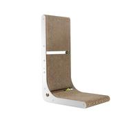 Rascador de cartón, tabla de rascar vertical, almohadillas para rascar gatos en forma de L de 23.6 pulgadas con bolas de juguete de hierba gatera integradas, rascadores de gatos de montaje en pared