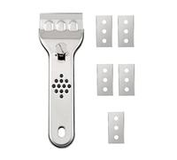 Rascador de cerámica para vitrocerámica, raspador de cerámica para coche, raspadores de limpieza multiusos con cuchillas de repuesto, apto para vitrocerámica, tapas de cocina de inducción, raspadores
