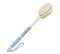Rascador de espalda antideslizante para ducha, mango largo con mango largo y varillas suaves, exfoliante corporal para baño o cepillo seco