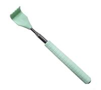 Rascador de espalda extensible con núcleo de acero inoxidable integrado y mango de plástico moldeado para un manejo consistente (verde)