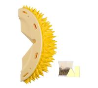 Rascador de esquina para gatos con forma de Durian, masajeador para gatos montado en la pared con contenedor de hierba gatera para mascotas domésticas, material de PVC ABS