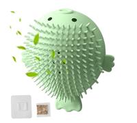 Rascador de esquina para gatos con globo de catnip y tablero rascador de | cepillo masajeador felino para interiores, hogar, muebles de salón y puerta de entrada