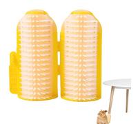 Rascador de esquina para gatos para pared, rascador de esquina para gatos, peine de masaje, herramienta de aseo más suave para largo y corto, gatitos, perros, mascotas, estante de escritorio para