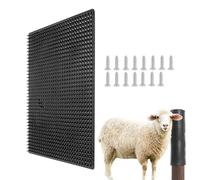 Rascador de ganado - Estacas de caballos, estera de alivio para picazón, tabla de confort para animales, superficie de masaje suave, rascador de ovejas para valla, granero, establo, patio, pared de