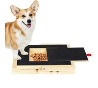 Rascador de garras para perros - Juguete de entrenamiento interactivo, lijadora de madera con cajón para golosinas, tabla de rascar duradera para el cuidado de las patas, herramienta de actividad