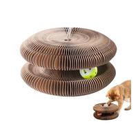 Rascador de gato, juguete interactivo plegable Magic Organ con bola de campanilla, tabla rascador de gato, para gatito afilar garras ejercicio mental y físico juego en casa contra del aburrimiento