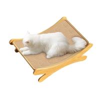Rascador de gatos - Cama para gatos con ministro de gatos, bloque rascador duradero | 2 en 1 ovalado crugated Cat Scratchings Board y Kitty Training Toy | Protección de muebles interiores, salón