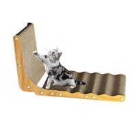Rascador de Gatos en Forma de L, Tabla de rascar para Gatitos con diseño de Esquina, Juguete Interactivo afilador de uñas, Ideal para Ejercicio físico Mental, Juguetes de de Muebles, 66 x