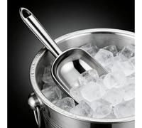 Rascador de hielo de acero inoxidable 304 con construcción resistente para romper y eliminar la acumulación de hielo en congeladores, refrigeradores y contenedores de almacenamiento de hielo (M)