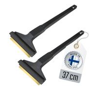 Rascador de hielo de latón para coche, mango largo, hoja de latón, raspador de hielo de 14.5 pulgadas, rascador de hielo para parabrisas de coche, original Murska de Europa (paquete de 2 L&P A055