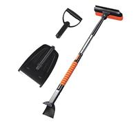 Rascador de Hielo, Kit de raspador de Nieve para Coche, Pala portátil Extensible con Mango de Aluminio Grueso, Escoba de Nieve Plegable de Gran Capacidad para, Coche, hogar, Garaje