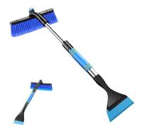 Rascador de hielo para el parabrisas de los coches, extensible, robusto, ergonómico, para parabrisas de coche, rasqueta de hielo y pala de hielo, para vehículos, camiones, SUV, caravanas, ventanas