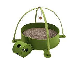Rascador de hielo para gatos, cama para mascotas rascador para coche | Ejercitador para animales con protección de muebles en forma de tortuga para cachorros casa apartamento exterior