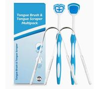 Rascador de lengua de acero inoxidable, 4 unidades de cepillo de lengua y raspador multipaquete, limpiador de tonge para adultos, raspador de tung resistente, reduce el mal aliento, elimina bacterias