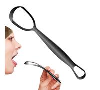 Rascador de lengua, limpiador de acero inoxidable con dientes en forma de abanico, herramienta de higiene para una extracción eficaz, diseño duradero con agarre cómodo, accesorio de cuidado diario