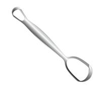 Rascador de lengua, limpiador de cepillo de lengua, acero inoxidable, herramienta en forma de abanico para reducir el mal aliento y mejorar la higiene, limpieza diaria para adultos
