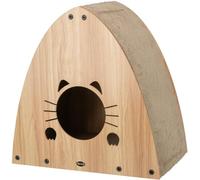 Rascador de Madera de Densidad Media, 48 × 48 × 28 cm, Color marrón Claro