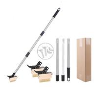Rascador de malas hierbas 3 en 1 con mango largo, 1.2m Cepillo Eliminador de Malas Hierbas con Mango Extensible herbicida para eliminar malas hierbas y musgo de juntas de placas y bordes de