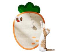 Rascador de pared para gatos domésticos, para montaje en pared, cojín de sisal resistente al desgaste con diseño de zanahoria, acolchado resistente al desgaste con alfombrilla protectora para sofá de