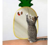 Rascador de pared para gatos, tablero de sisal en forma de zanahoria para gatos de interior, diseño divertido con función de protección contra arañazos, almohadilla para arañazos para proteger muebles